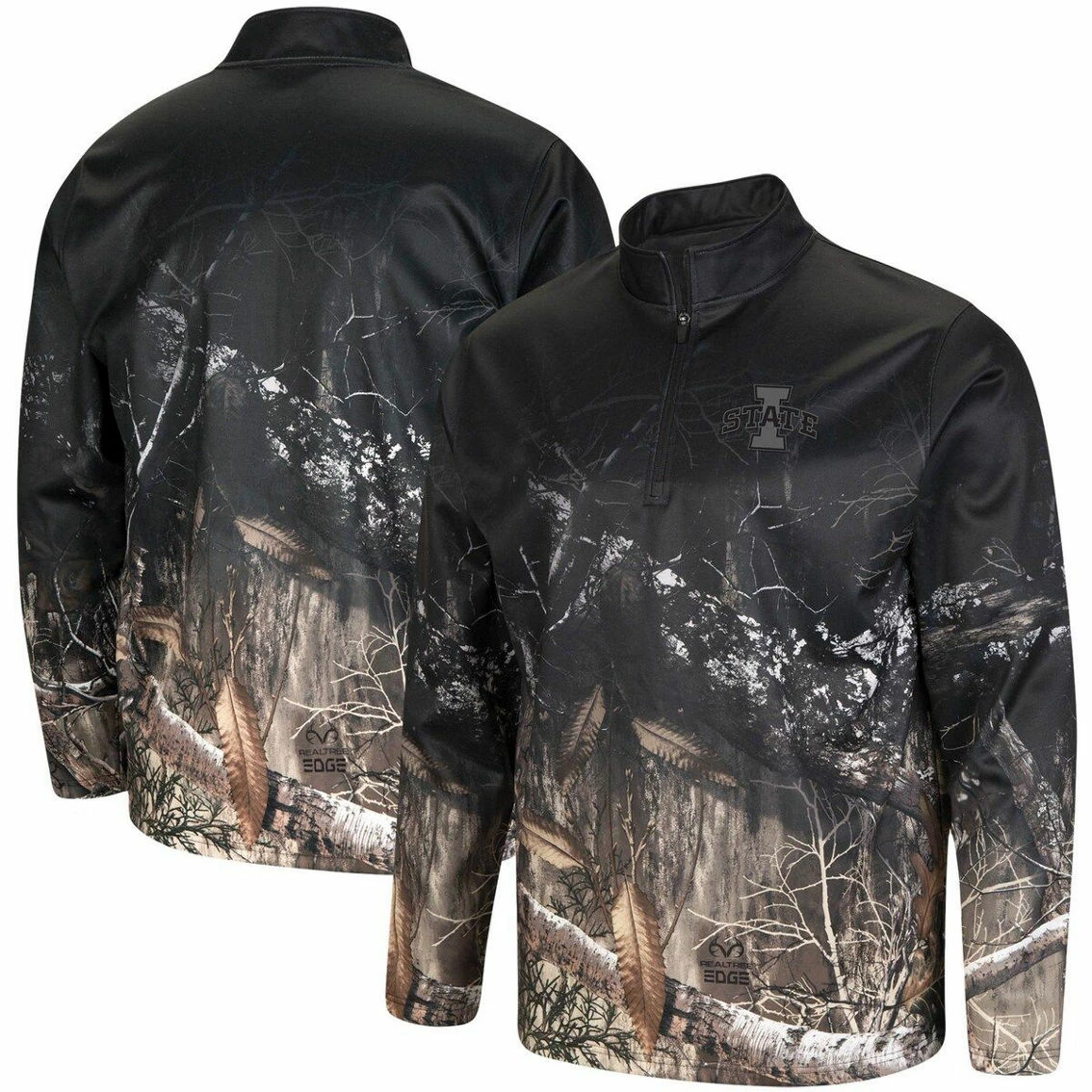 Colosseum Men's Black/Realtree Camo Iowa State Cyclones Creek Quarter-Zip Jacket 2 Colosseum Men's Black/Realtree Camo Iowa State Cyclones Creek Quarter-Zip Jacket - Image 2