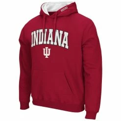 Colosseum Men's Crimson Indiana Hoosiers Arch & Logo 3.0 Pullover Hoodie -Colosseum Shop DSCO1136429906 2840 ALT2