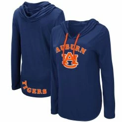 Colosseum Women's Navy Auburn Tigers My Lover Hoodie Long Sleeve T-Shirt