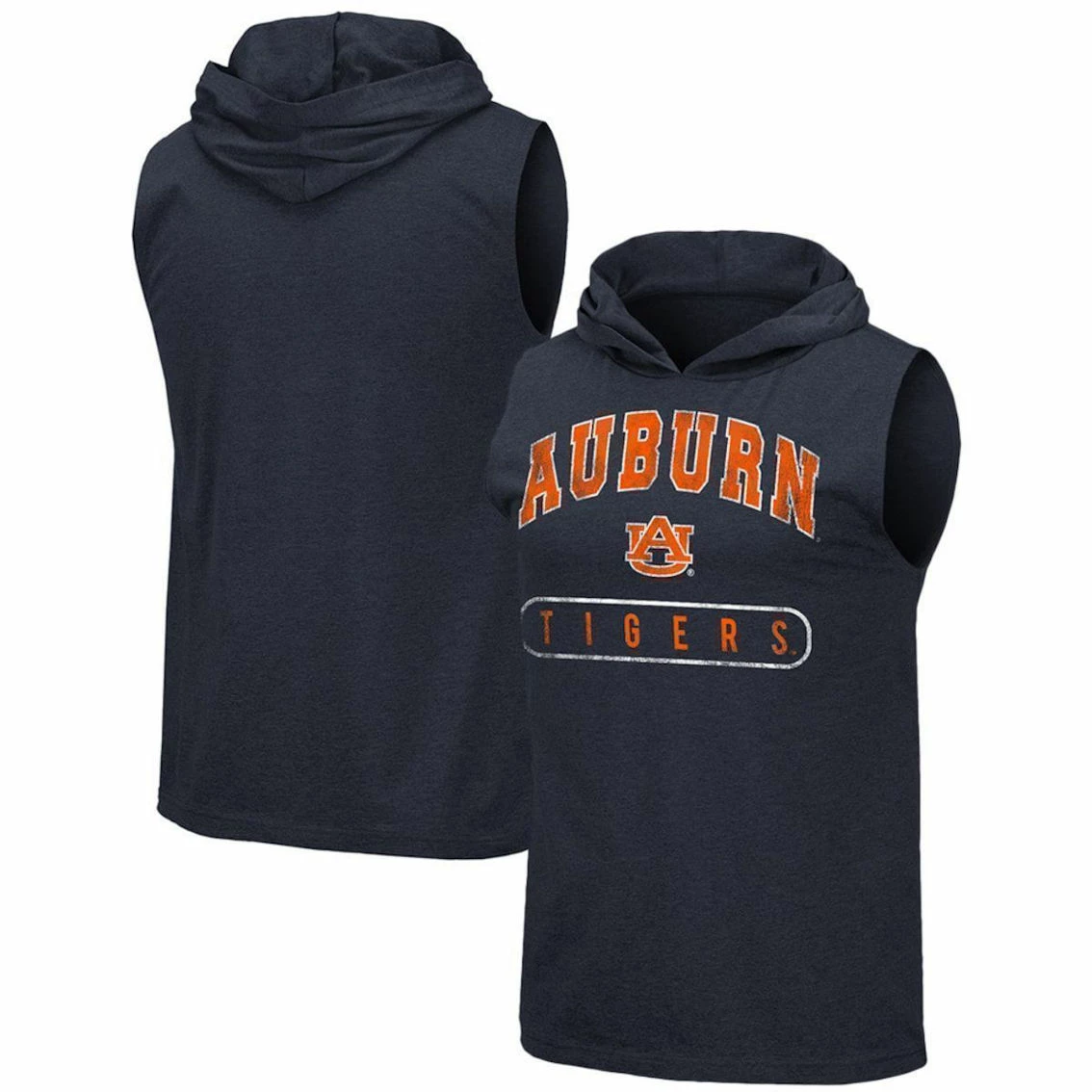 Colosseum Men's Navy Auburn Tigers Varsity Hoodie Tank Top 2 Colosseum Men's Navy Auburn Tigers Varsity Hoodie Tank Top - Image 2