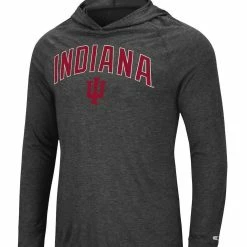Colosseum Men's Heathered Charcoal Indiana Hoosiers Big & Tall Wingman Raglan Long Sleeve Hoodie T-Shirt -Colosseum Shop DSCO1136749772 4135 ALT2