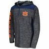 Colosseum Youth Heathered Gray Auburn Tigers Quick Kick Quarter-Zip Hoodie