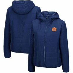 Colosseum Women's Navy Auburn Tigers Arianna Full-Zip Puffer Jacket