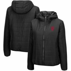 Colosseum Women's Black Indiana Hoosiers Arianna Full-Zip Puffer Jacket