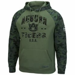 Colosseum Men's Olive/Camo Auburn Tigers OHT Military Appreciation Raglan Pullover Hoodie -Colosseum Shop DSCO1136758519 2068 ALT2