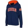 Colosseum Women's Navy Auburn Tigers Arched Name Full-Zip Hoodie