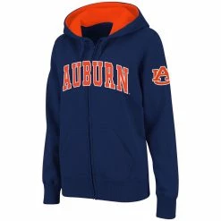 Colosseum Women's Navy Auburn Tigers Arched Name Full-Zip Hoodie