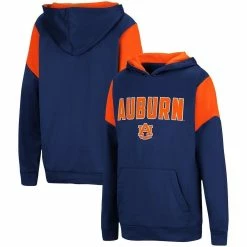 Colosseum Youth Navy Auburn Tigers VF Cut Sew Pullover Hoodie