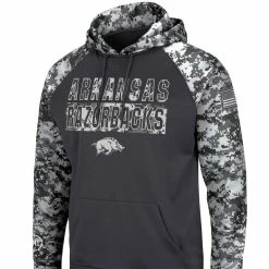 Men's Colosseum Charcoal Arkansas Razorbacks OHT Military Appreciation Digi Camo Big & Tall Pullover Hoodie -Colosseum Shop DSCO1136760159 1904 ALT2