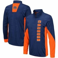 Youth Colosseum Navy Auburn Tigers Bart Quarter-Zip Jacket