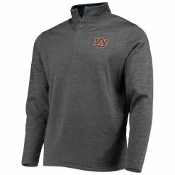 Colosseum Men's Heathered Charcoal Auburn Tigers Roman Pullover Jacket -Colosseum Shop DSCO1136762413 4135 ALT2