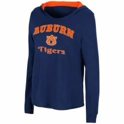 Colosseum Women's Navy Auburn Tigers Catalina Hoodie Long Sleeve T-Shirt -Colosseum Shop DSCO1136763096 1320 ALT2