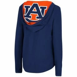 Colosseum Women's Navy Auburn Tigers Catalina Hoodie Long Sleeve T-Shirt -Colosseum Shop DSCO1136763096 1320 ALT3