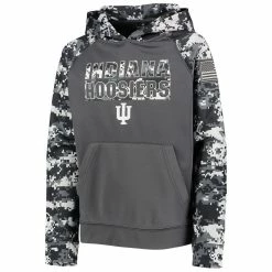 Colosseum Youth Charcoal Indiana Hoosiers OHT Military Appreciation Digital Camo Raglan Pullover Hoodie -Colosseum Shop DSCO1136763964 1904 ALT2