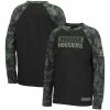Colosseum Youth Black/Camo Indiana Hoosiers OHT Military Appreciation Raglan Long Sleeve T-Shirt