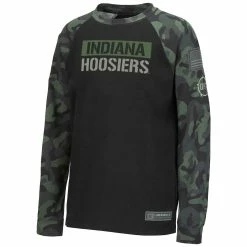 Colosseum Youth Black/Camo Indiana Hoosiers OHT Military Appreciation Raglan Long Sleeve T-Shirt -Colosseum Shop DSCO1136764173 1007 ALT2
