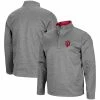 Men's Colosseum Heathered Charcoal Indiana Hoosiers Roman Pullover Jacket