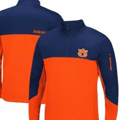 Men's Colosseum Navy Auburn Tigers Triple Dog Dare Quarter-Zip Jacket