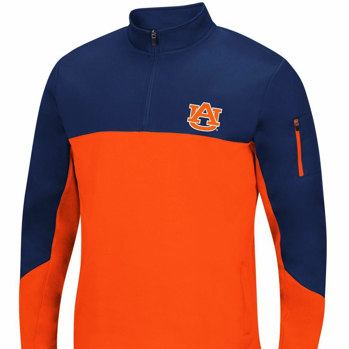 Men's Colosseum Navy Auburn Tigers Triple Dog Dare Quarter-Zip Jacket 3 Men's Colosseum Navy Auburn Tigers Triple Dog Dare Quarter-Zip Jacket - Image 3