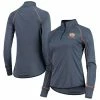 Colosseum Women's Navy Auburn Tigers Stingray Raglan Quarter-Zip Top