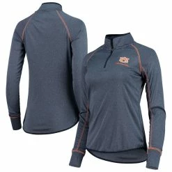 Colosseum Women's Navy Auburn Tigers Stingray Raglan Quarter-Zip Top