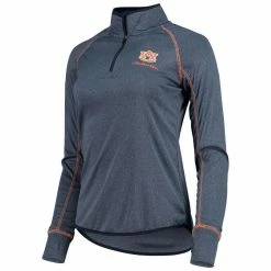 Colosseum Women's Navy Auburn Tigers Stingray Raglan Quarter-Zip Top -Colosseum Shop DSCO1136766062 1320 ALT2