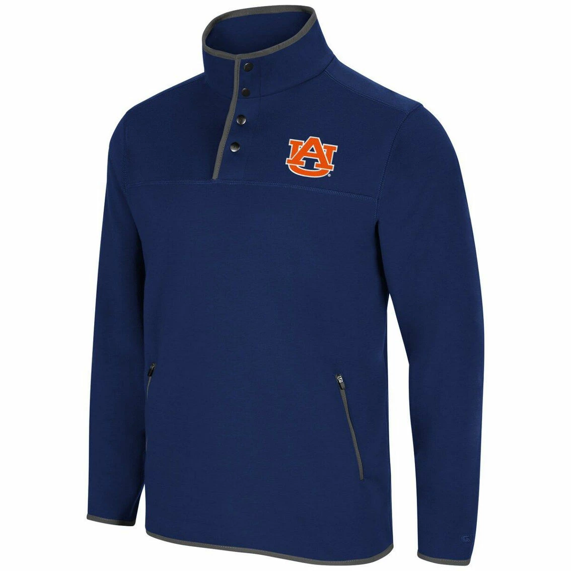 Colosseum Men's Navy Auburn Tigers Rebound Snap Pullover Jacket 3 Colosseum Men's Navy Auburn Tigers Rebound Snap Pullover Jacket - Image 3