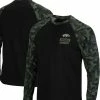 Colosseum Men's Black Arkansas Razorbacks OHT Military Appreciation Camo Raglan Long Sleeve T-Shirt