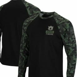 Colosseum Men's Black Auburn Tigers OHT Military Appreciation Camo Raglan Long Sleeve T-Shirt