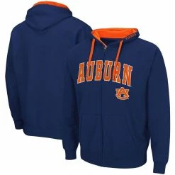 Colosseum Men's Navy Auburn Tigers Big & Tall Full-Zip Hoodie