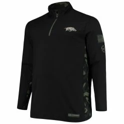 Colosseum Men's Black Arkansas Razorbacks OHT Military Appreciation Big & Tall Quarter-Zip Jacket -Colosseum Shop DSCO1136768387 1007 ALT2