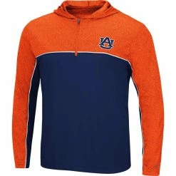 Colosseum Men's Navy Auburn Tigers Flick Quarter-Zip Hoodie Windshirt -Colosseum Shop DSCO1136768488 1320 ALT2