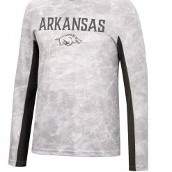 Colosseum Men's White Arkansas Razorbacks Mossy Oak SPF 50 Performance Long Sleeve Hoodie T-Shirt -Colosseum Shop DSCO1136769127 3550 ALT2