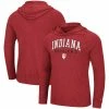 Men's Colosseum Crimson Indiana Hoosiers Campus Long Sleeve Hooded T-Shirt