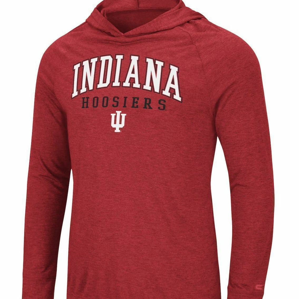 Men's Colosseum Crimson Indiana Hoosiers Campus Long Sleeve Hooded T-Shirt 3 Men's Colosseum Crimson Indiana Hoosiers Campus Long Sleeve Hooded T-Shirt - Image 3