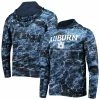 Men's Colosseum Navy Auburn Tigers Mossy Oak SPF 50 Performance Long Sleeve Hoodie T-Shirt