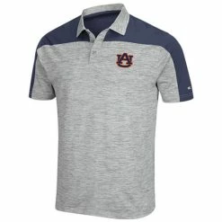 Colosseum Men's Gray/Navy Auburn Tigers Einstein Polo -Colosseum Shop DSCO1136770488 1927 ALT2