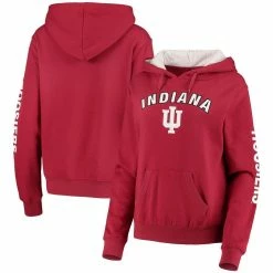 Colosseum Women's Crimson Indiana Hoosiers Loud And Proud Pullover Hoodie