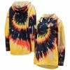 Colosseum Women's Navy Auburn Tigers Slow Ride Spiral Tie-Dye Oversized Pullover Hoodie
