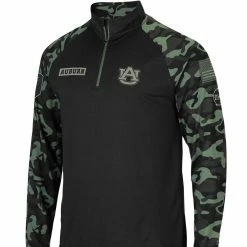 Colosseum Men's Black Auburn Tigers OHT Military Appreciation Take Flight Raglan Quarter-Zip Jacket -Colosseum Shop DSCO1136775420 1007 ALT2