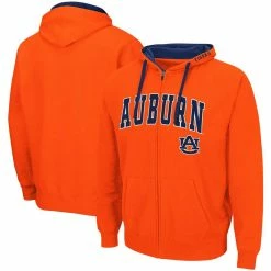 Men's Colosseum Orange Auburn Tigers Arch & Logo 2.0 Full-Zip Hoodie