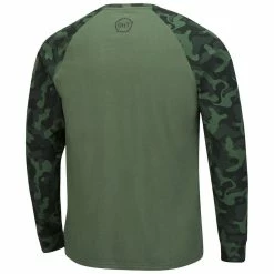Men's Colosseum Olive/Camo Arkansas Razorbacks OHT Military Appreciation Raglan Long Sleeve T-Shirt -Colosseum Shop DSCO1136777531 2068 ALT3