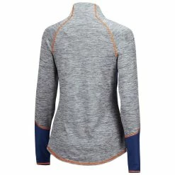 Colosseum Women's Heathered Gray/Navy Auburn Tigers Color Block Space-Dye Raglan Quarter-Zip Top -Colosseum Shop DSCO1136778045 1927 ALT3
