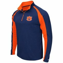 Colosseum Men's Heathered Navy Auburn Tigers The J. Peterman Quarter-Zip Pullover Jacket -Colosseum Shop DSCO1136778247 SXT5 ALT2