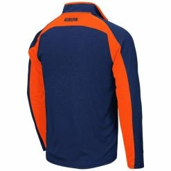 Colosseum Men's Heathered Navy Auburn Tigers The J. Peterman Quarter-Zip Pullover Jacket -Colosseum Shop DSCO1136778247 SXT5 ALT3