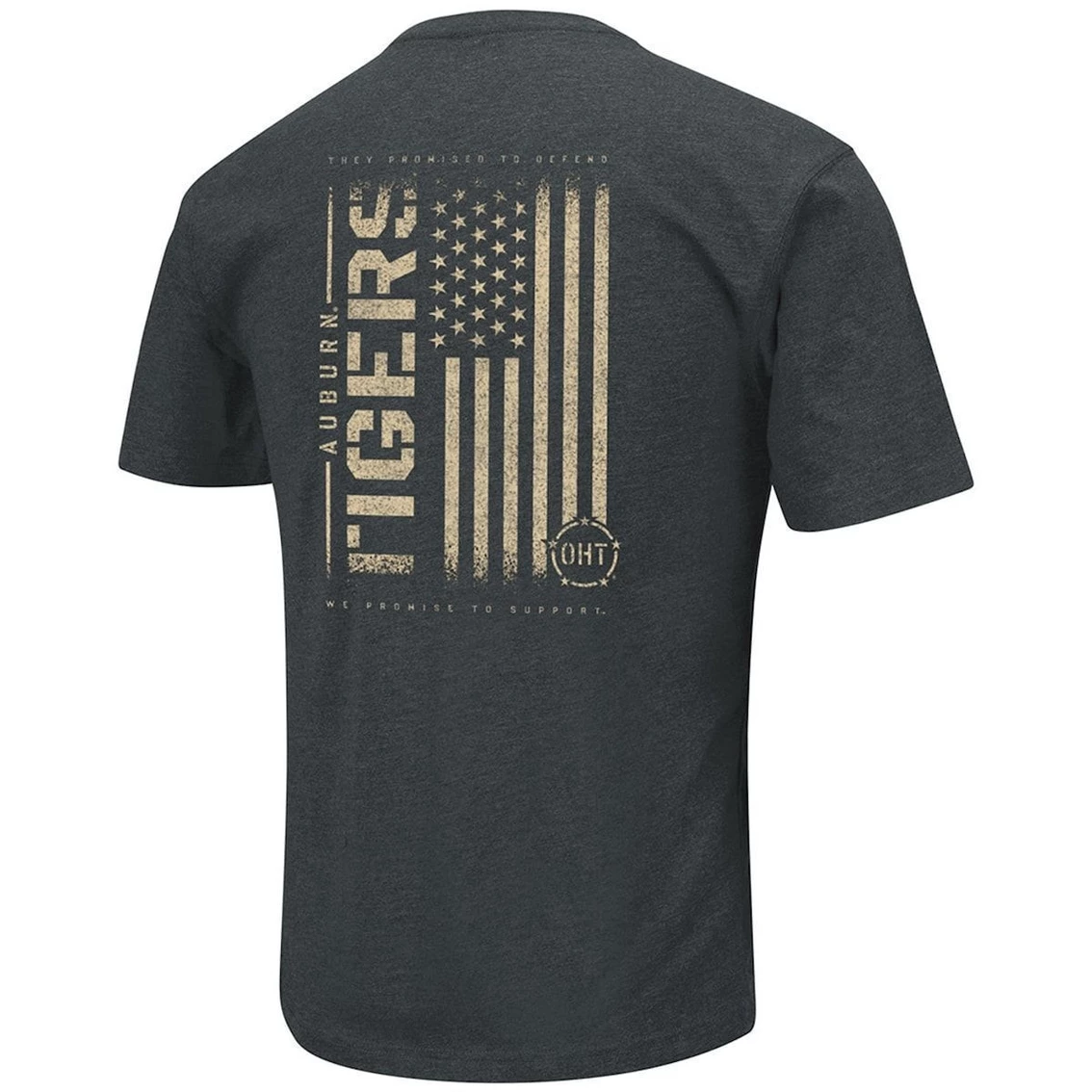 Colosseum Men's Heathered Black Auburn Tigers OHT Military Appreciation Flag 2.0 T-Shirt 4 Colosseum Men's Heathered Black Auburn Tigers OHT Military Appreciation Flag 2.0 T-Shirt - Image 4