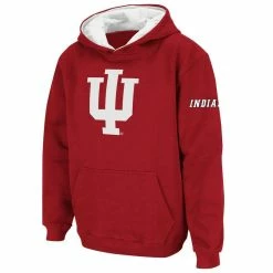 Colosseum Youth Crimson Indiana Hoosiers Big Logo Pullover Hoodie