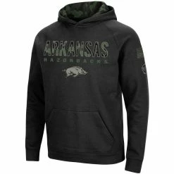 Colosseum Men's Black Arkansas Razorbacks Big & Tall OHT Military Appreciation Raglan Pullover Hoodie -Colosseum Shop DSCO1136780585 1007 ALT2
