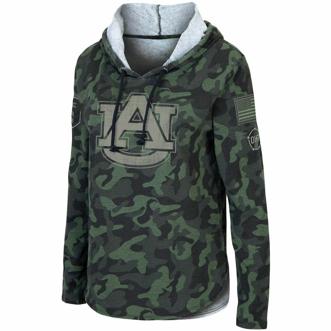 Colosseum Women's Camo Auburn Tigers OHT Military Appreciation Hoodie Long Sleeve T-Shirt 3 Colosseum Women's Camo Auburn Tigers OHT Military Appreciation Hoodie Long Sleeve T-Shirt - Image 3