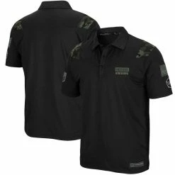 Colosseum Men's Black Indiana Hoosiers OHT Military Appreciation Sierra Polo